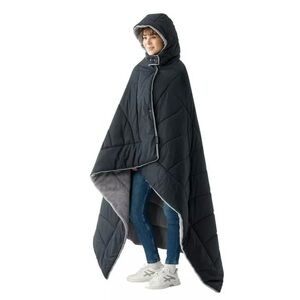 Weatherproof Vintage Reversable Soft Summit Hooded Outdoor Blanket
Black
54'x72"